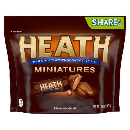 Hersheys Heath Candy Miniatures English Toffee Bar Milk Chocolate
