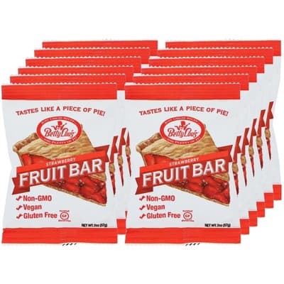 Betty Lou'S Strawberry Fruit Bars - 12 Bars