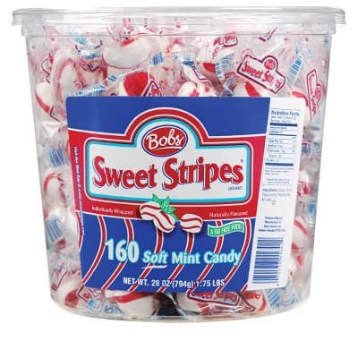 Bobs Sweet Stripes Candy, Peppermint, Soft