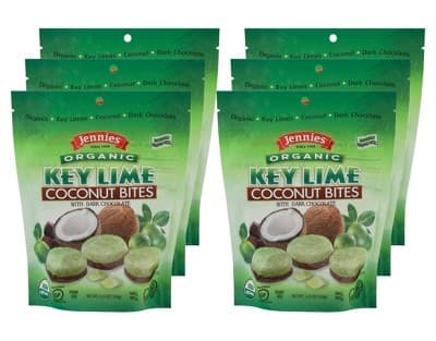 Jennies Organic Key Lime Coconut Bites With Dark Chocolate