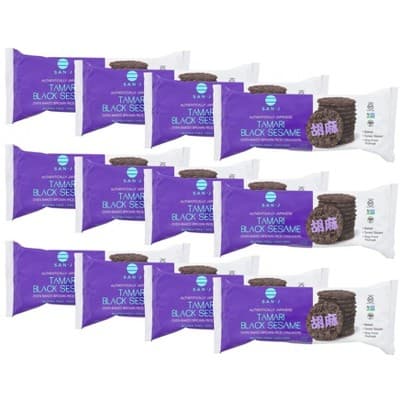 Tamari Black Sesame Brown Rice Cracker - Low Fodmap Certified