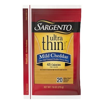 Sargento Ultra Thin Natural Cheddar Cheese Slices