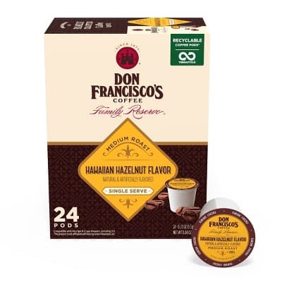 Don Francisco&#39;S Hawaiian Hazelnut Medium Roast Coffee - Single Serve