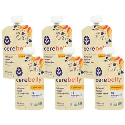 Cerebelly Organic Baby Puree Butternut Squash Chicken Broth