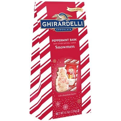 Ghirardelli Holiday Peppermint Bark Chocolate Snowmen