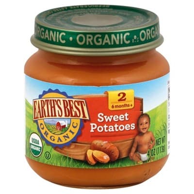 Earth'S Best Organic Pureed Baby Food Sweet Potatoes