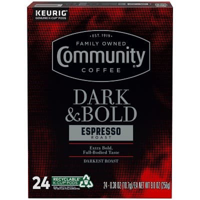 Community Coffee Dark &#38; Bold Ss Pods Dark Roast