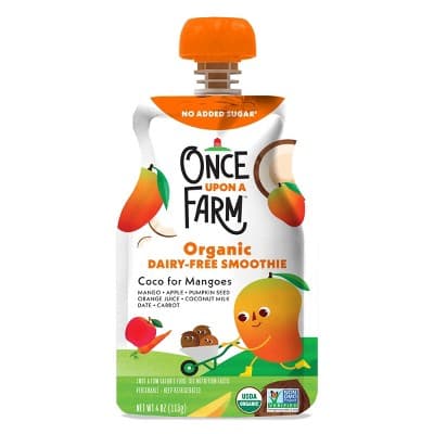 Once Upon A Farm Coco For Mangoes Organic Dairy-Free Kids&#39; Smoothie 