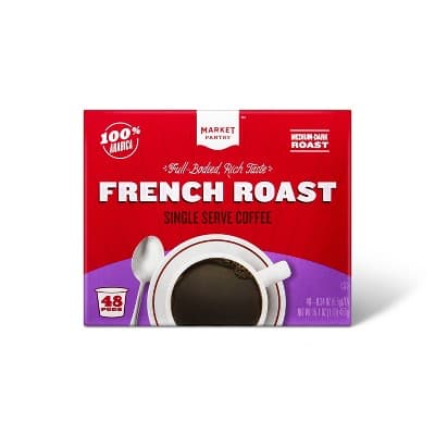 French Roast Medium Dark Roast Coffee - Single Serve Pods - Market Pantry