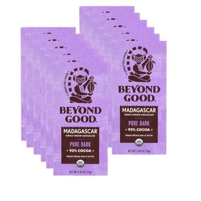 Beyond Good Madagascar Pure 92% Dark Chocolate Bars