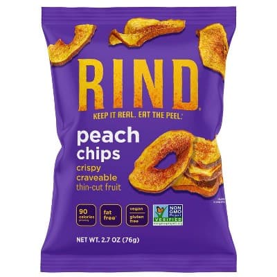 Rind Snacks Thin-Cut Chips, Peach