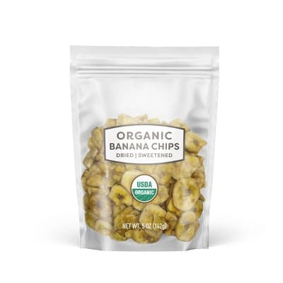 Organic Dried Sweetened Banana Chips