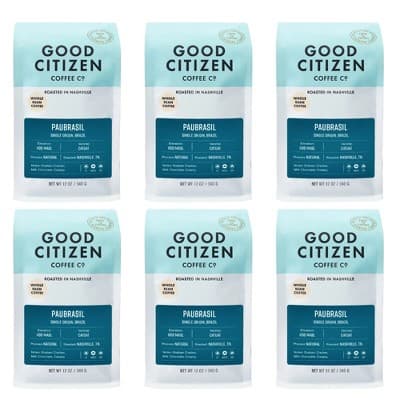 Good Citizen Coffee Co. Pau Brasil Medium Roast Coffee Whole Bean -  6/ Bags