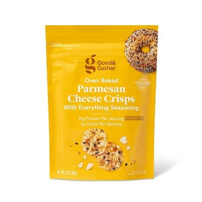 Good & Gather Oven Baked Parmesan Cheese Crisps With Everything Seasoning