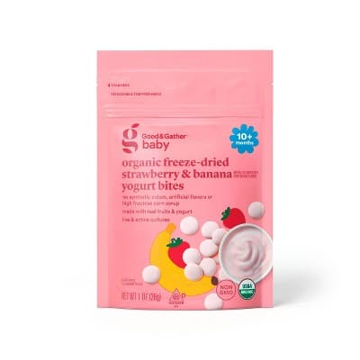 Organic Freeze-Dried Strawberry Banana Yogurt Bites - Good &#38; Gather&#8482;