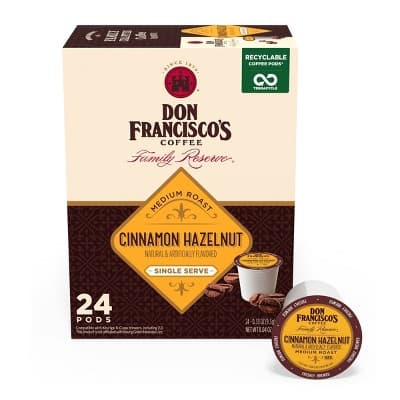 Don Francisco&#39;S Cinnamon Hazelnut Medium Roast Coffee- Single Serve