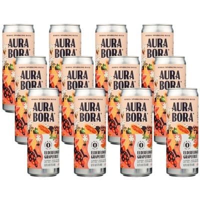 Aura Bora Elderflower Grapefruit Sparkling Water