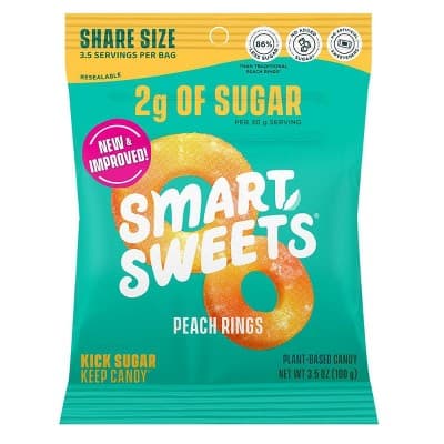 Smart Sweets Peach Rings Gummy Candy