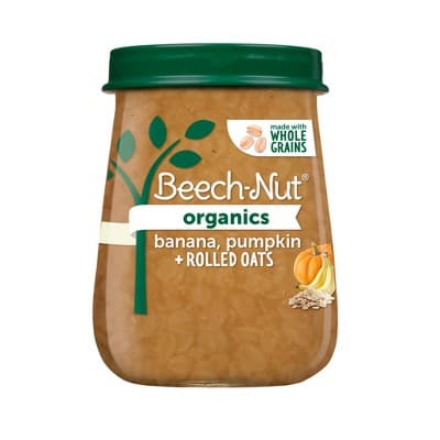 Beech-Nut Organic Banana Pumpkin Cinnamon Baby Meals Jar