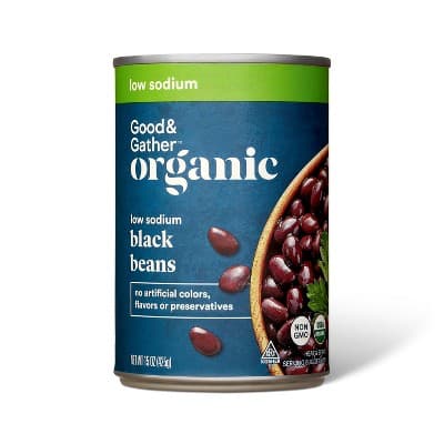 Organic Low Sodium Black Beans - Good &#38; Gather&#8482;
