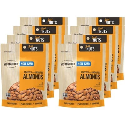 Woodstock Non-Gmo Roasted And Unsalted Almonds