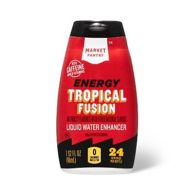 Tropical Fusion Liquid Water Enhancer Drops With Caffeine -  Market Pantry&#8482;