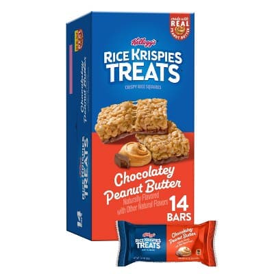 Kellogg'S Rice Krispies Treats Chocolatey Peanut Butter Crispy Rice Squares