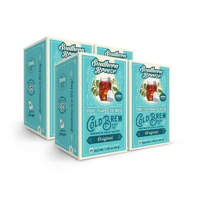 Southern Breeze Cold Brew Sweet Tea Original Iced Tea With 20 Individually Wrapped Tea Bags