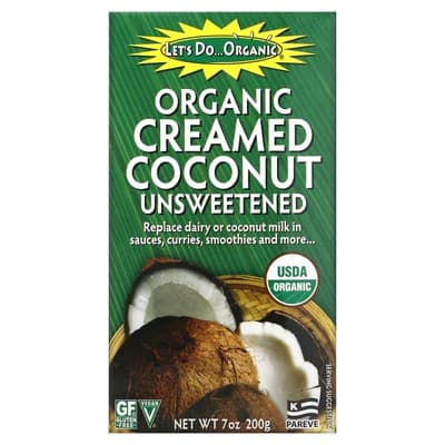 Edward & Sons Let'S Do Organic, Organic Creamed Coconut, Unsweetened