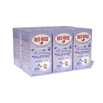 Red Rose Sweet Temptations Dessert Tea Blueberry Muffin