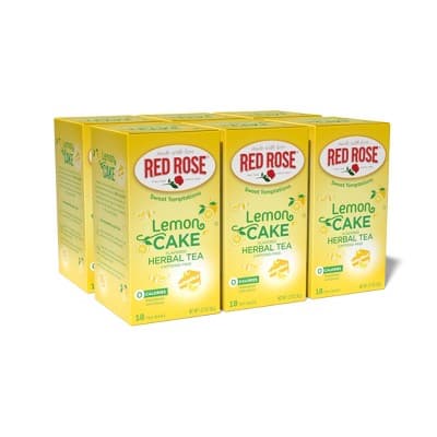 Red Rose Sweet Temptations Dessert Tea Lemon Cake, Herbal Tea