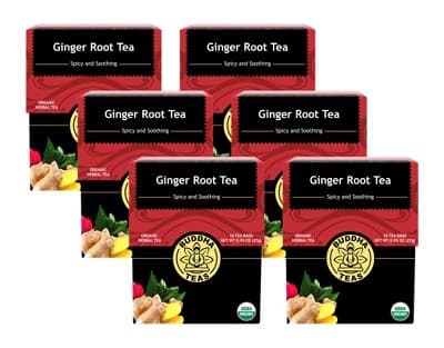 Buddha Teas Organic Ginger Root Tea -  6/18 Bags