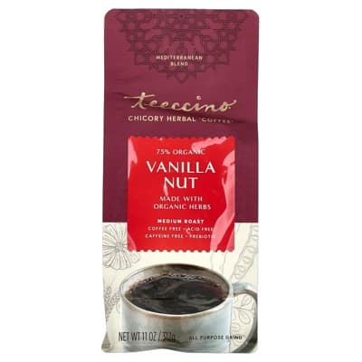 Teeccino Chicory Herbal Coffee Alternative Vanilla Nut