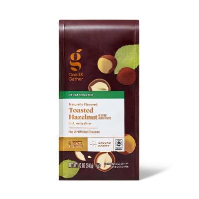Naturally Flavored Hazelnut Decaf Bagged Light Roast Ground Coffee - Good &#38; Gather&#8482;