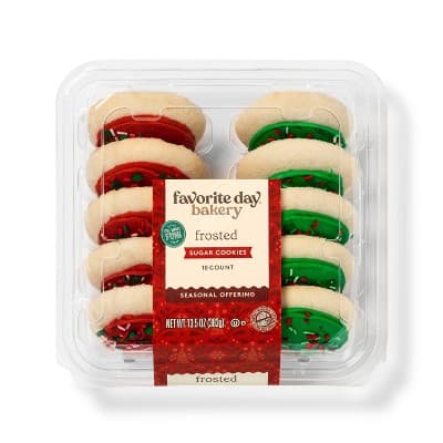 Holiday Red &#38; Green Frosted Sugar  Cookies - Favorite Day&#8482;