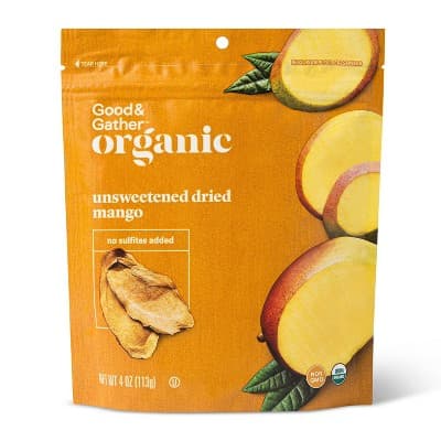 Organic Dried Unsweetened Mango Snacks - Good &#38; Gather&#8482;