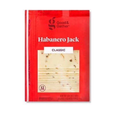 Habanero Monterey Jack Deli Sliced Cheese  Good &#38; Gather&#8482;