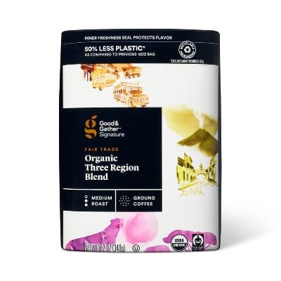 Signature Coffee Organic Three Region Blend Medium Roast Ground Coffee - Good &#38; Gather&#8482;