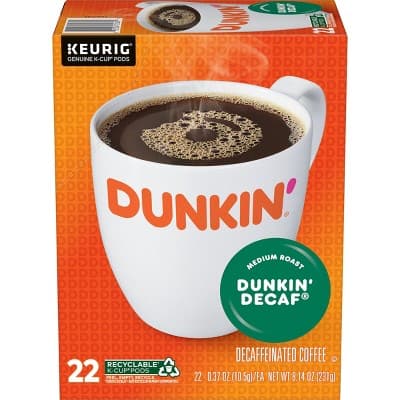 Dunkin&#39; Dunkin&#39; Decaf Medium Roast Coffee  - Keurig K-Cup