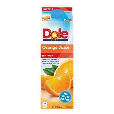 Dole Orange Juice, No Pulp