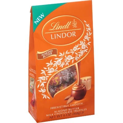 Lindt Lindor Almond Butter Milk Chocolate Truffles Bag