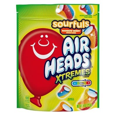 Air Heads Xtremes Candy, Rainbow Berry, Sourfuls