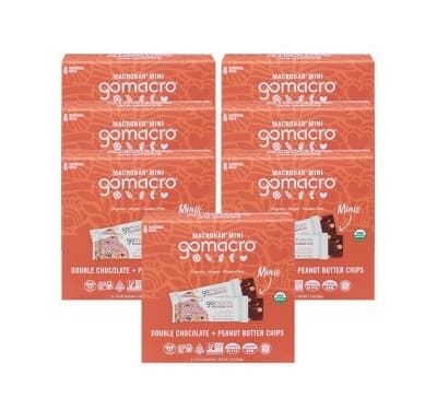 Gomacro Double Chocolate And Peanut Butter Chips Protein Bar Mini
