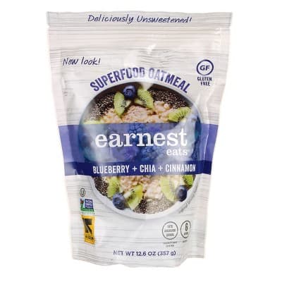 Earnest Eats Hot & Fit Cereal - Superfood Blueberry Chia Pkg