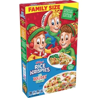 Kellogg'S Rice Krispies With Holiday Colors Toasted Rice Cereal