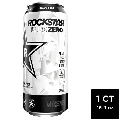 Rockstar Pure Zero Silver Ice Energy Drink