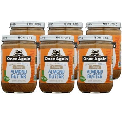 Once Again Natural Unsweetened & Roasted Creamy Almond Butter Salt Free