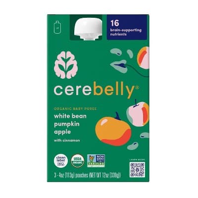 Cerebelly Multipack White Bean Pumpkin Apple Baby Meals