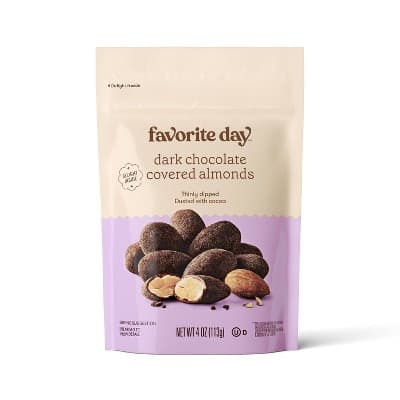 Thinly Dipped Dark Chocolate Covered Almonds, Dusted With Cocoa - Favorite Day&#8482;