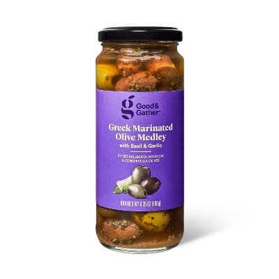 Greek Marinated Olive Medley With Basil And Garlic - Good &#38; Gather&#8482;